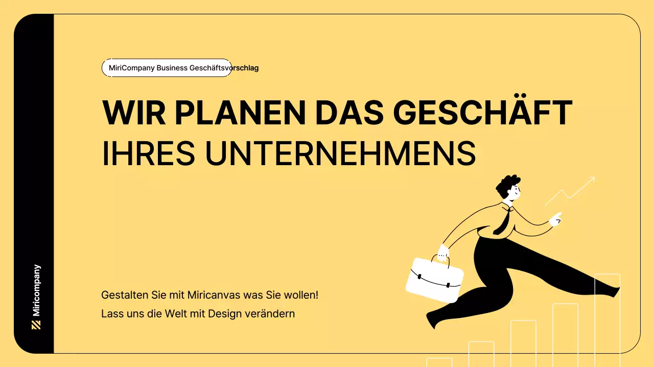 Business-Illustration mit einfachen Linien und gelber Farbe