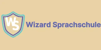 Einfacher, moderner Logostil in Mint und Lila für die Werbung einer Akademie