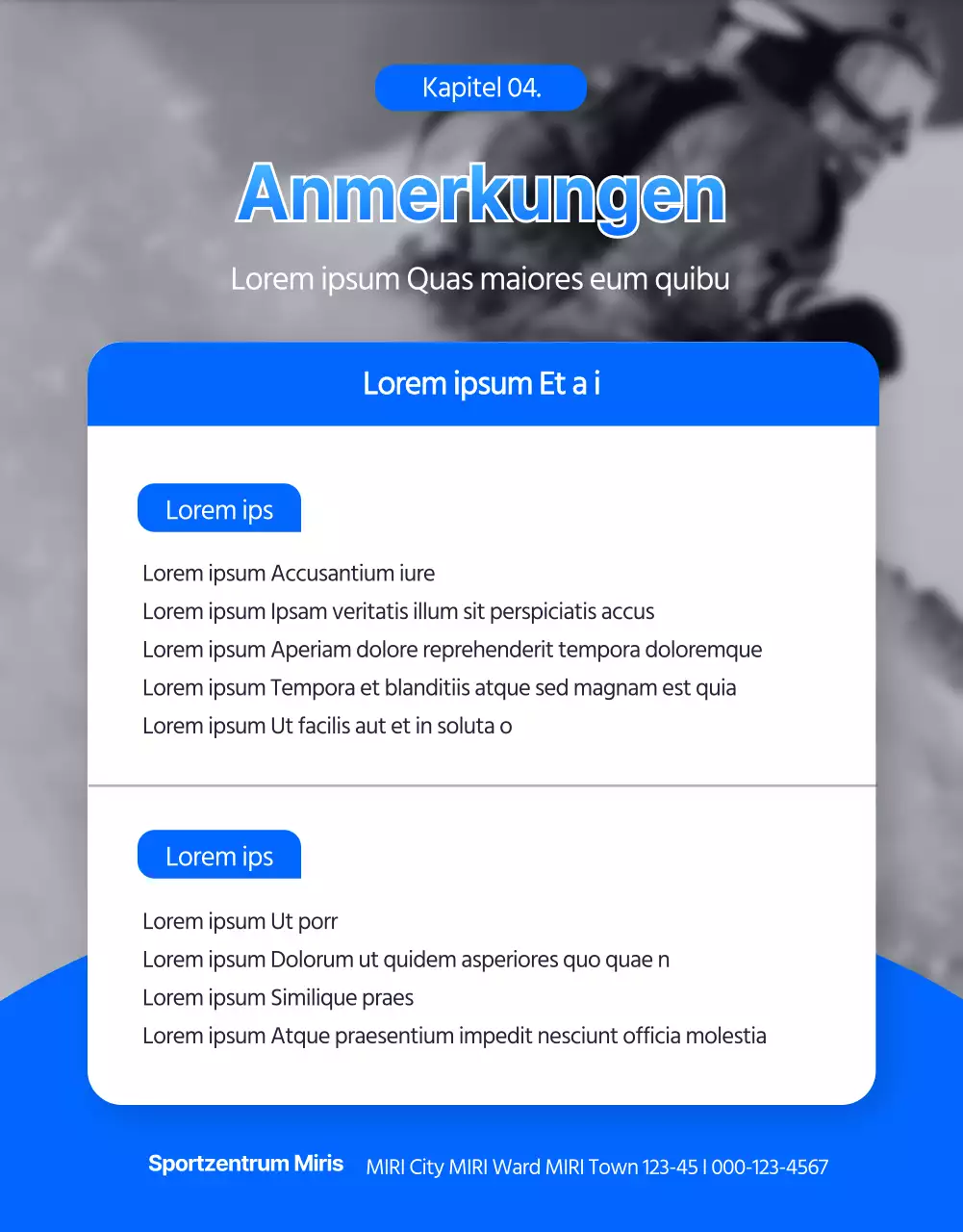 Winterliche Ski- und Snowboardkurse in Blau (Detailseite)