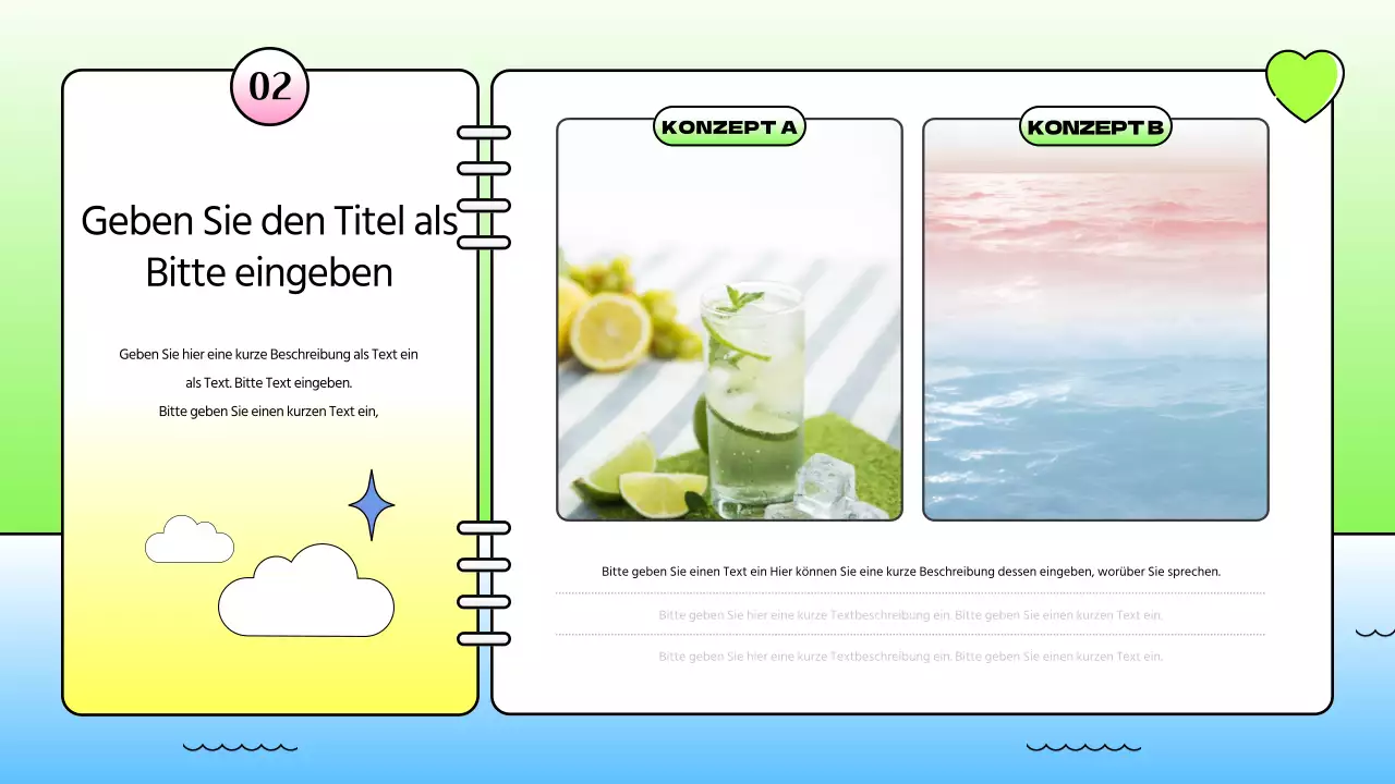 Kitschiger Strategiebericht mit Urlaubskalenderkonzept