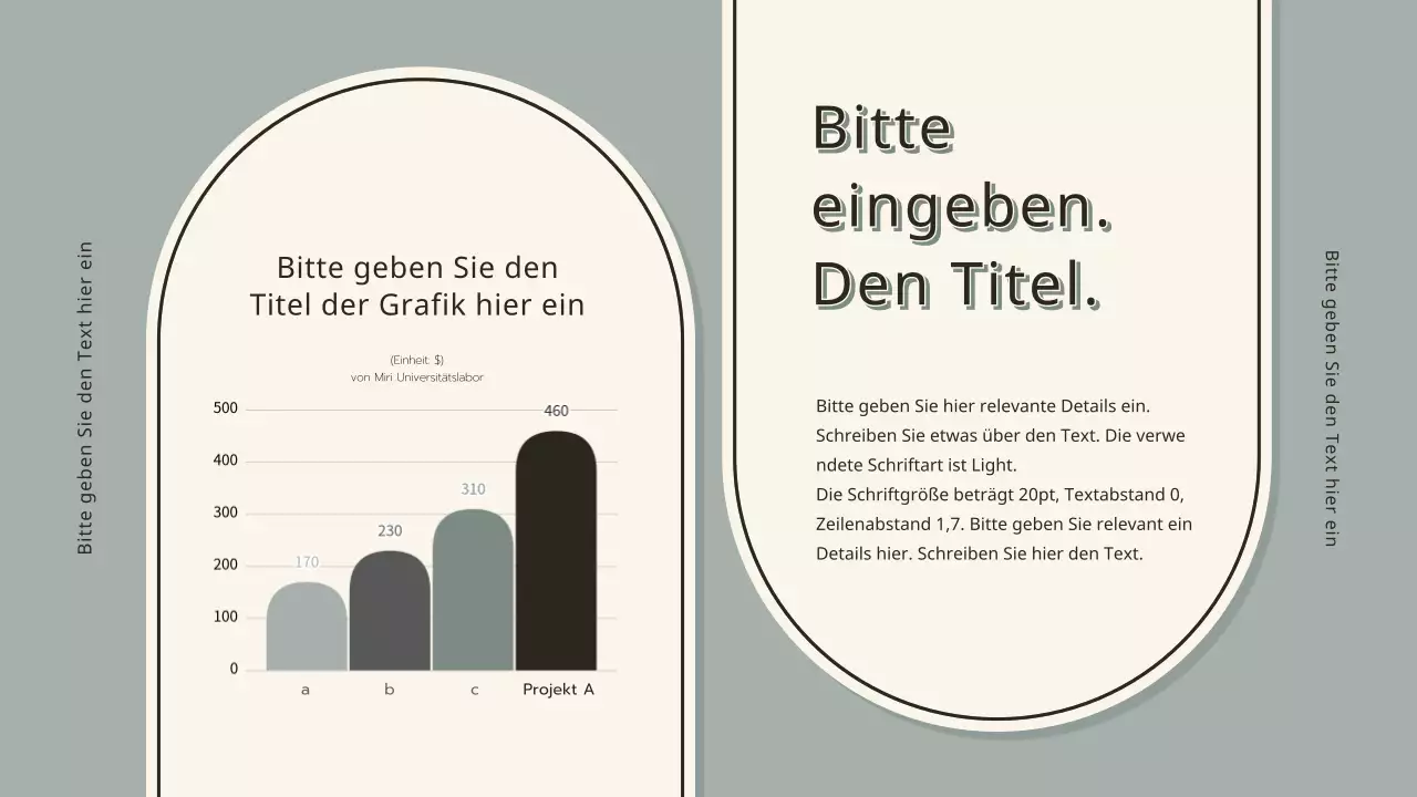 Vintage-Präsentation in Khaki und Creme