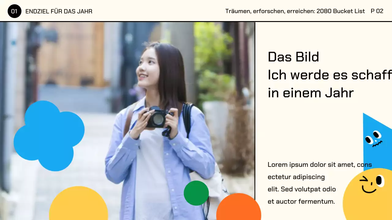 Gelb Buntes Niedliches Zeichen Illustrationen Bucket List