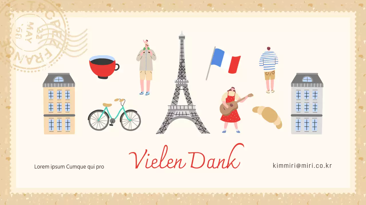 Eine minimalistische Einführung in das Land in Beige und Rot