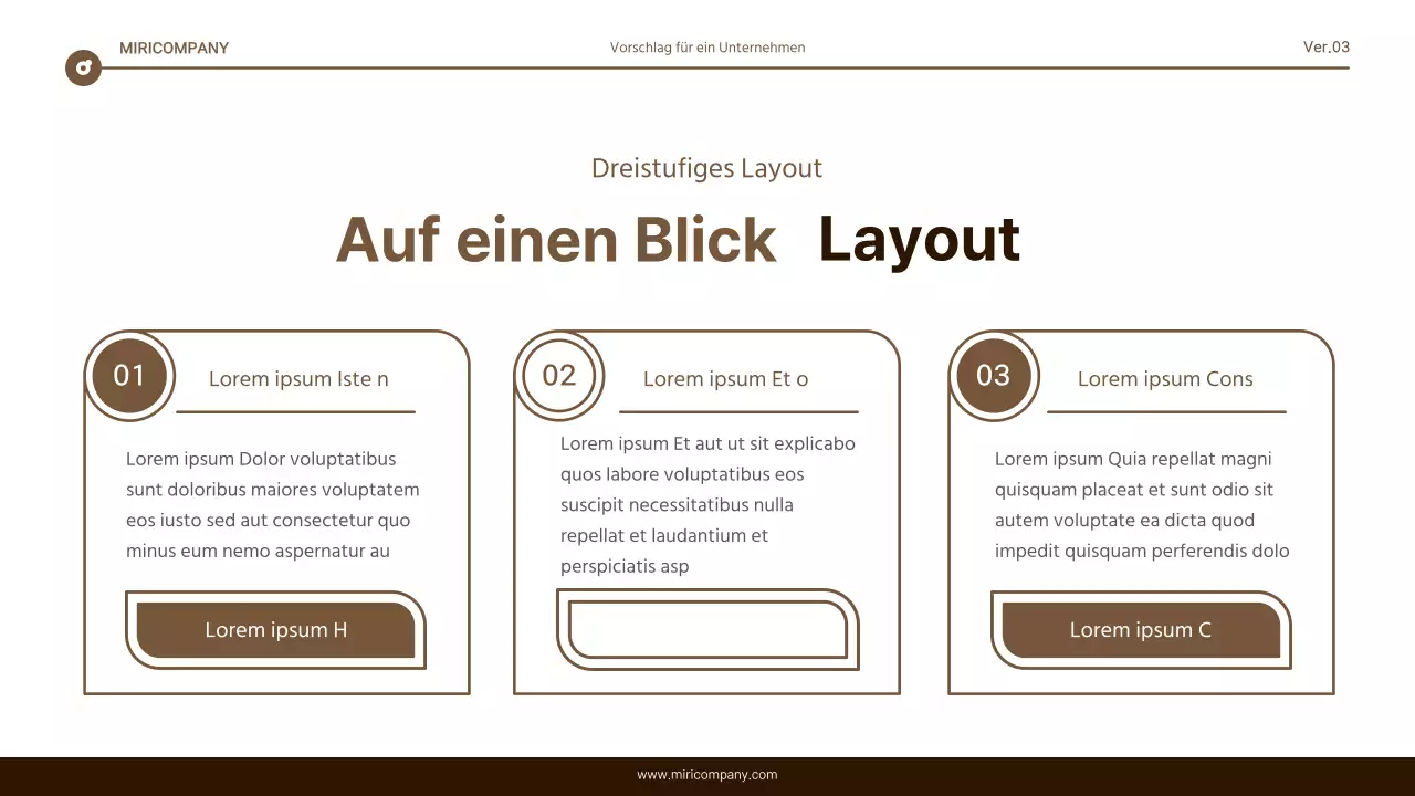 Einfacher Bericht mit brauner und weißer Textmarkierung
