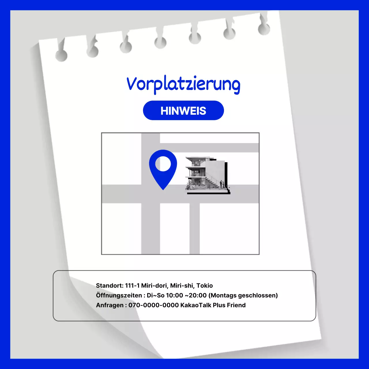 Einführung des Prestore-Raums, der das Image der blauen Jugend hervorhebt