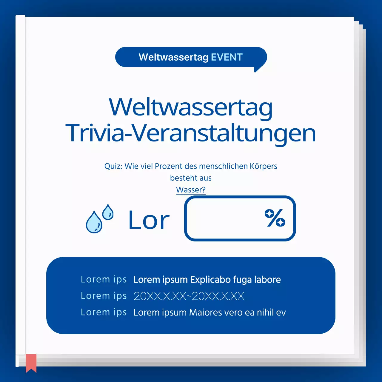 Blau und himmelblau Symbol Konzept Wasser Enzyklopädie