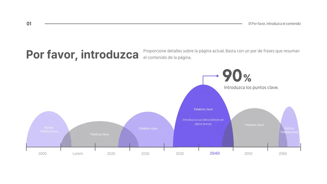 Diseño de gráfico de conceptos sencillos en púrpura