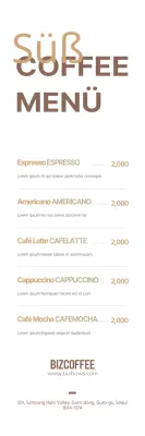 Kaffee-Menü
