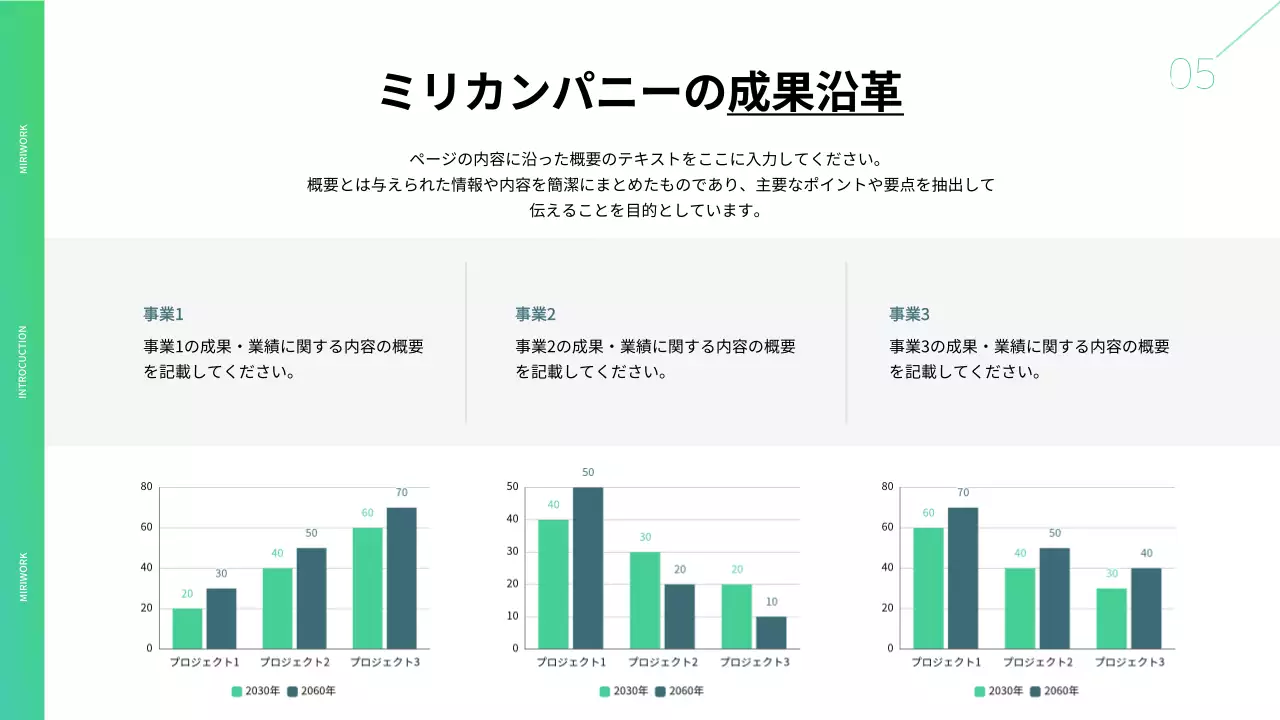 緑 モダン 会社紹介 プレゼンテーション