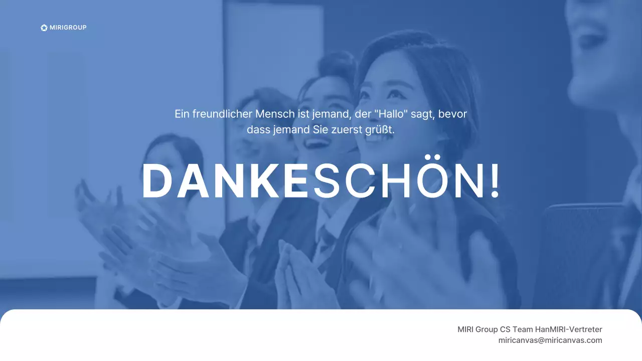 Freundlichkeitsschulung für die Mitarbeiter der Miri-Gruppe in den blauen und grauen CS-Handbüchern Begrüßungsknigge