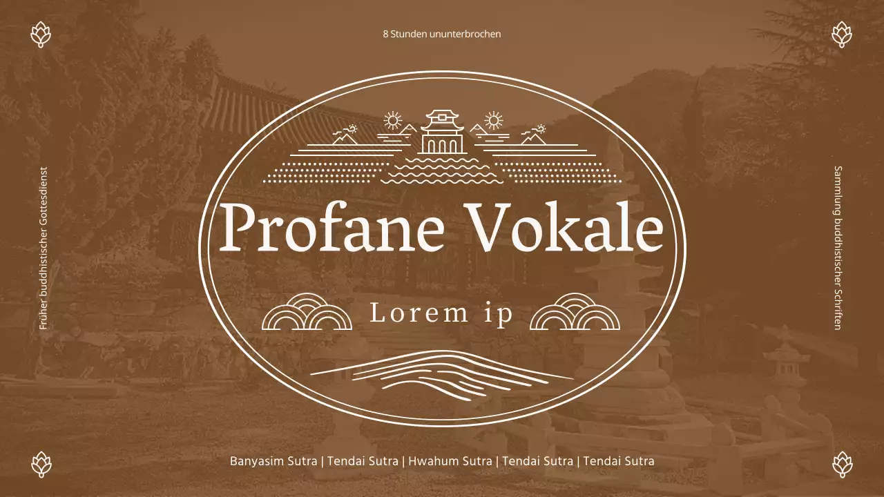 Buddhistische Atmosphäre Miniaturansicht in Braun