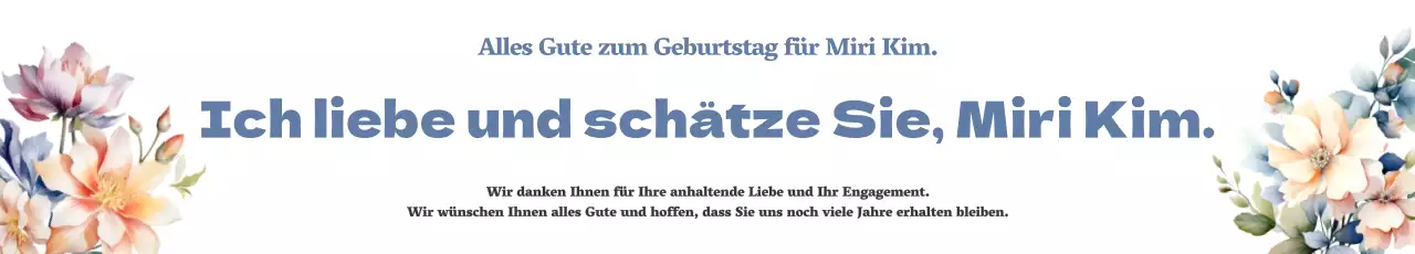 Happy Birthday Werbung mit bunten Blumen auf weißem Hintergrund