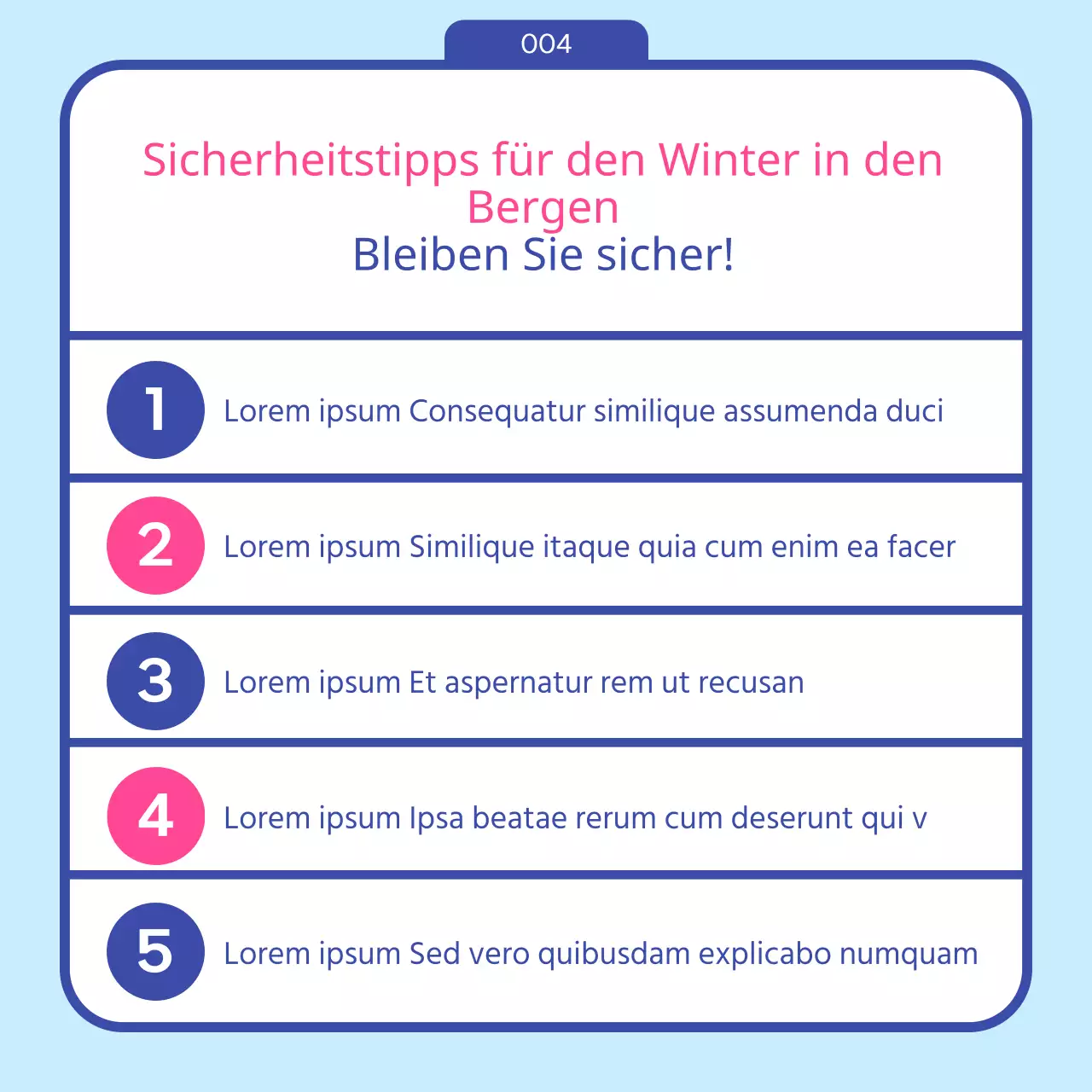 Vorwinterlicher Wanderführer mit blauem Wintersymbol