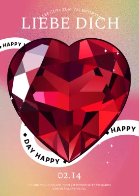 Rosa Gelb Weiß Tag Lovely Heart