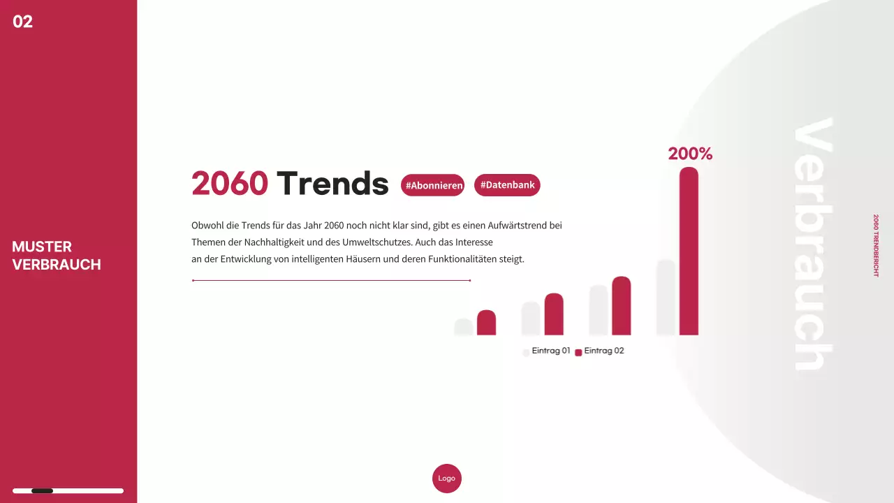 Marketing Trends Report Thema mit rosa Farbchip