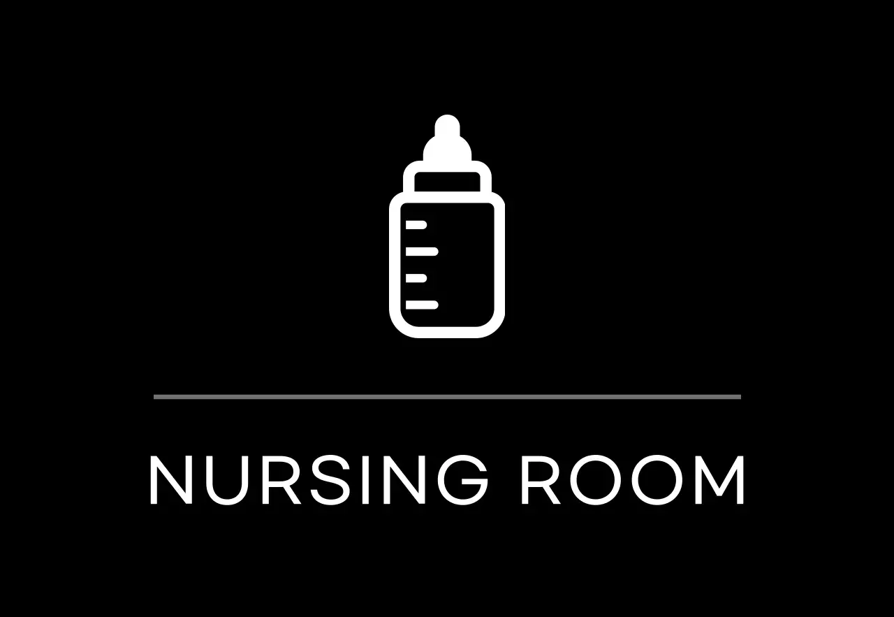 黒のシンプルな案内用 현판