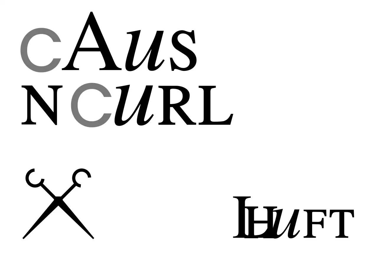 Ein klassisch anmutendes Ladenschild mit weißem und schwarzem Text für einen Friseursalon und einer Scherenillustration.