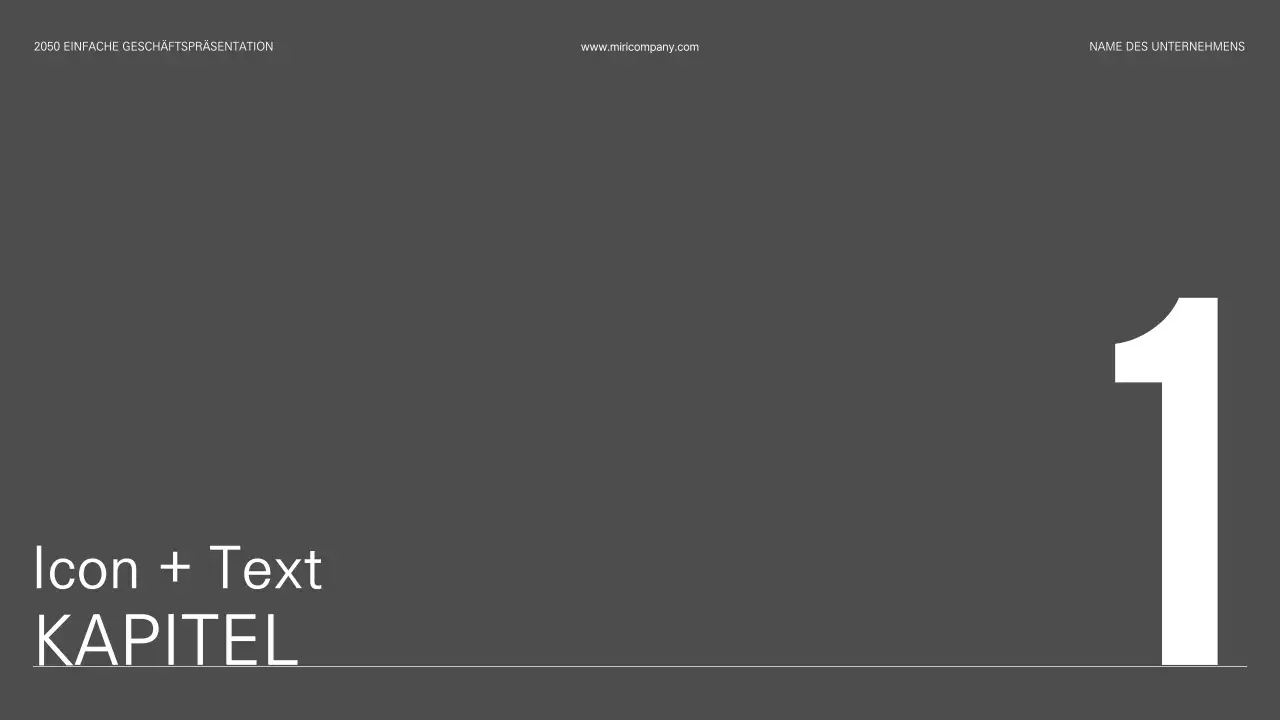 Einfache Geschäftspräsentation in Schwarz und Weiß