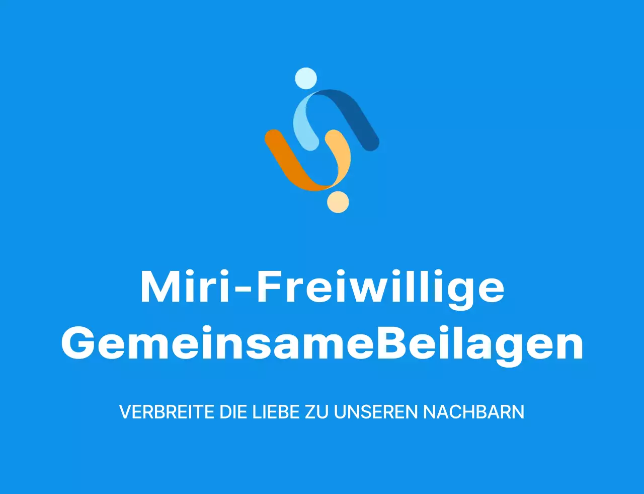 Einfache Freiwilligenweste mit blauem, weißem und gelbem Freiwilligenlogo
