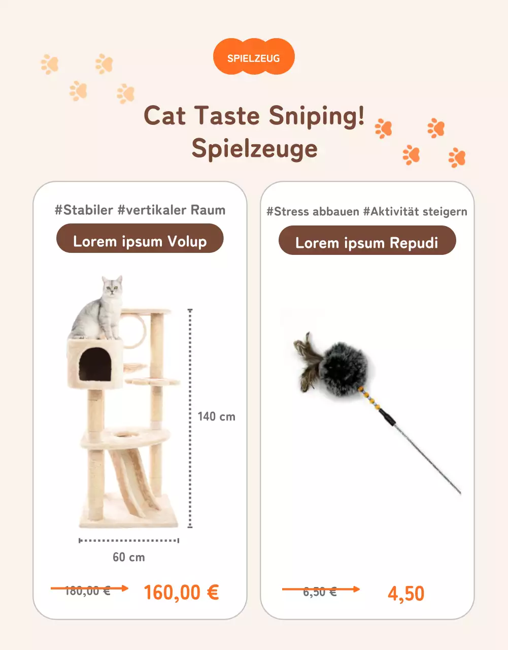 Eine niedliche und ordentliche orangefarbene Katze in einem Einkaufszentrum