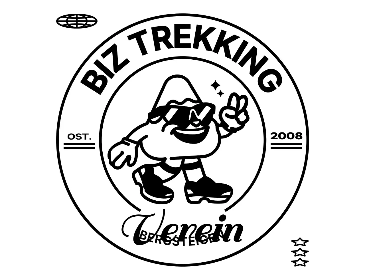 Hip Berg Zeichen Konzept Bergsteigen Gruppe T-Shirt