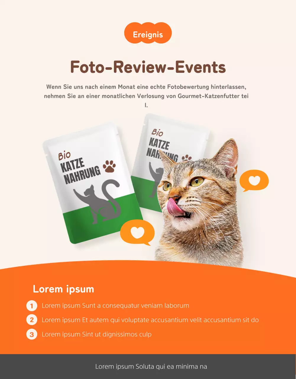 Eine niedliche und ordentliche orangefarbene Katze in einem Einkaufszentrum