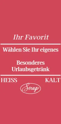 Cafe-Ware mit rotem und weißem Text