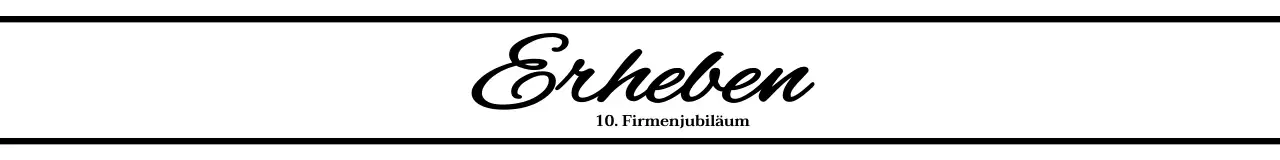 Ein Geschenk zum Firmenjubiläum mit schlichtem schwarzen Design und hervorgehobenem Text