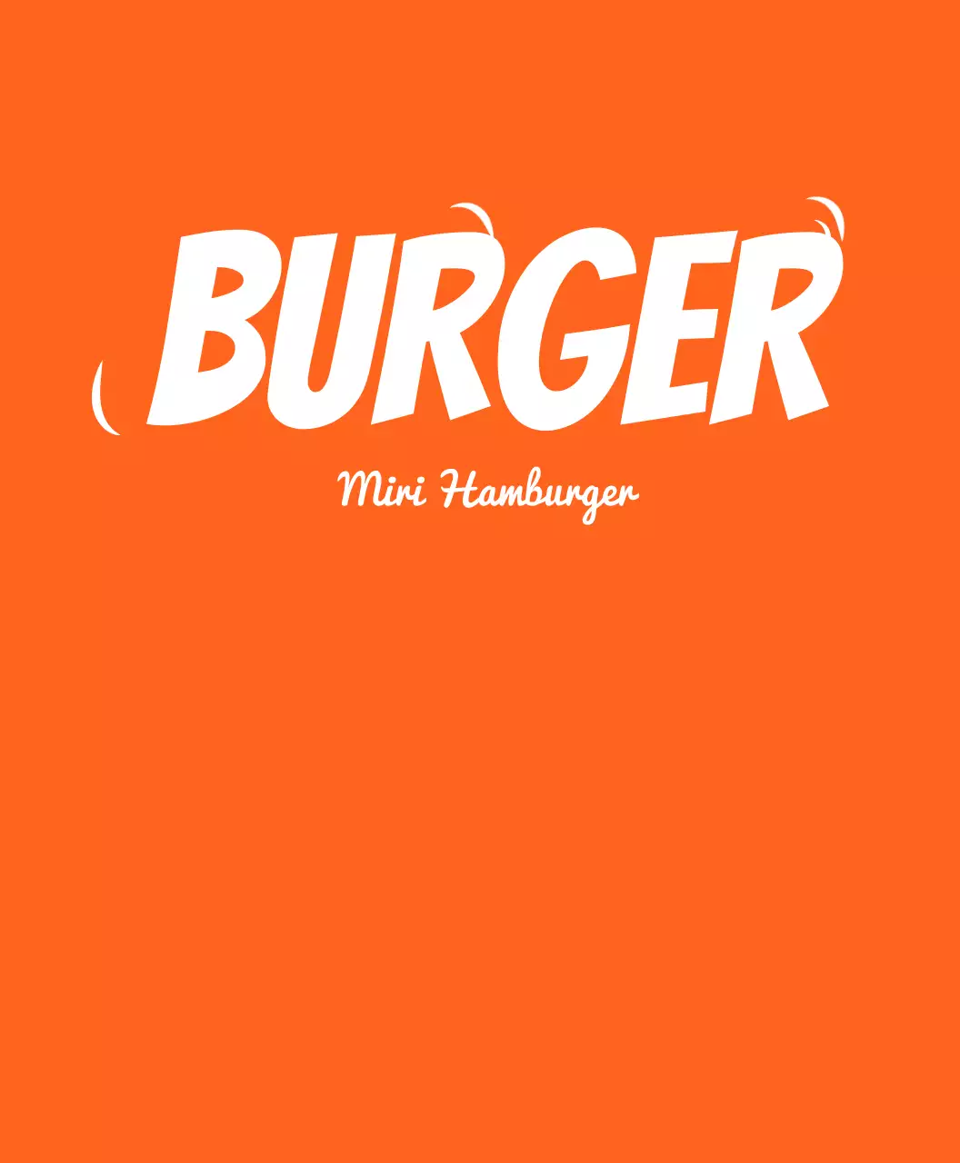 Hamburger Charakter Konzept Shop Uniform in orange und weiß