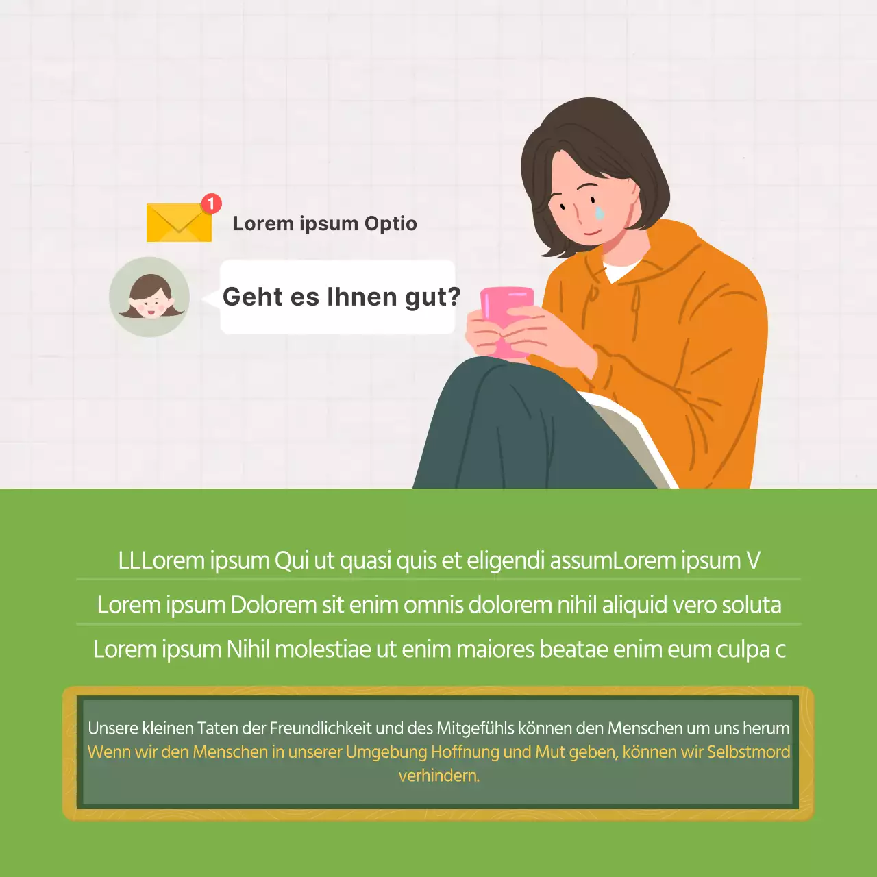 Duclass Welt-Suizid-Präventionstag KarteNews Design