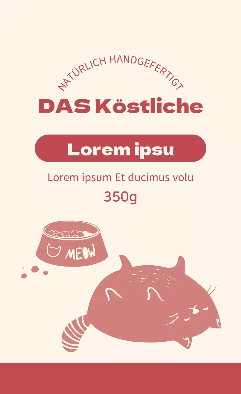 Rot illustrierte Etiketten für selbstgemachte Leckereien