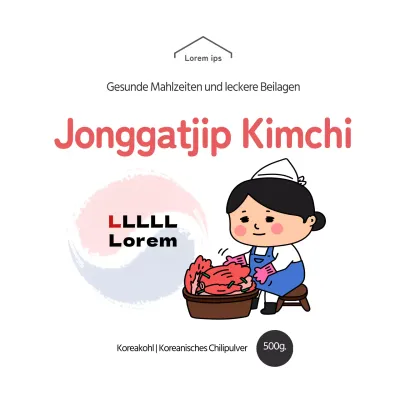 Rote Illustration einfache Delikatessen Quadrat Aufkleber