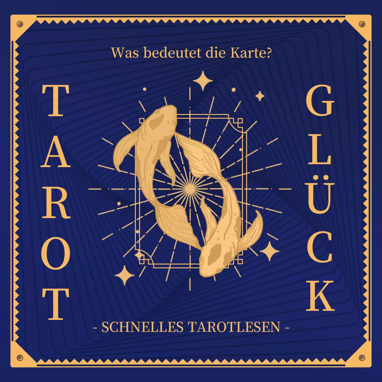 Neujahrshoroskop Tarotkartenkonzept in Marineblau und Beige