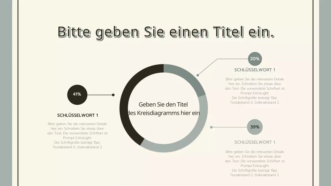 Vintage-Präsentation in Khaki und Creme