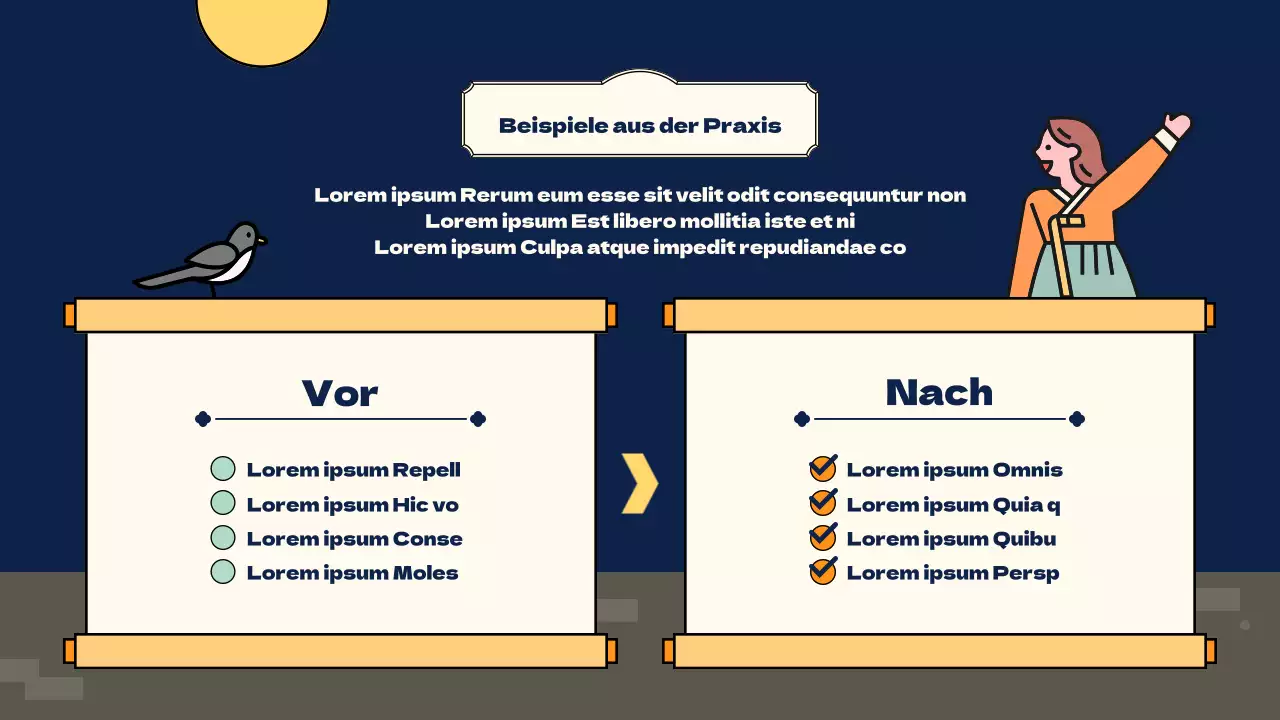 Einführung in das Konzept der farbenfrohen und niedlichen Obon-Illustration Stimmung