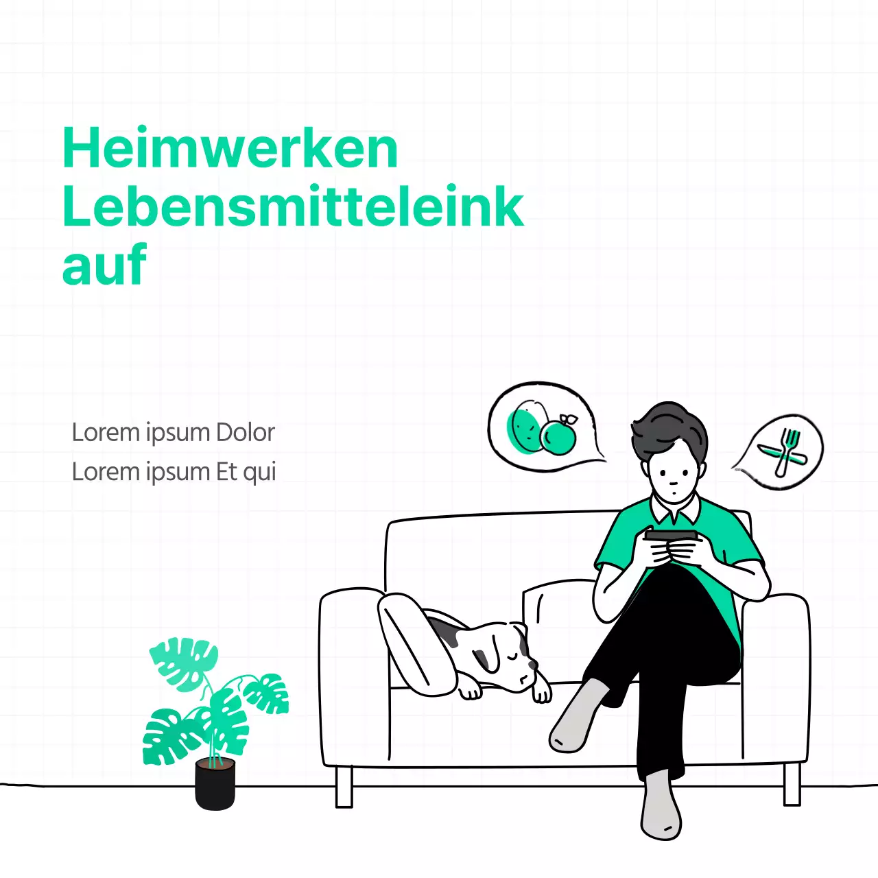 Online-Einkaufsführer für grüne, saubere Lebensmittel Plätze in den sozialen Medien