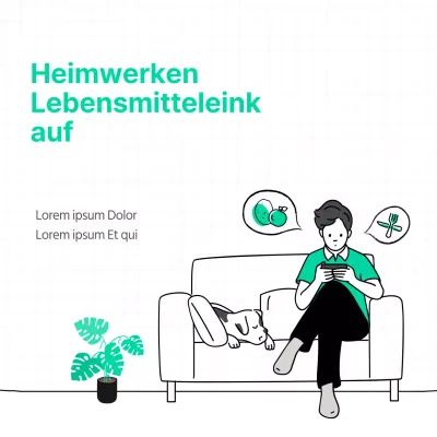 Online-Einkaufsführer für grüne, saubere Lebensmittel Plätze in den sozialen Medien