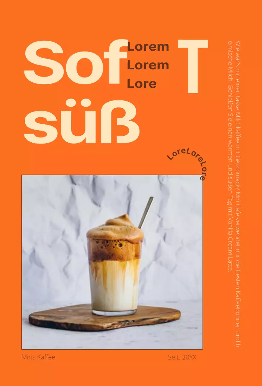 Fotorahmen mit orangefarbener Texthervorhebung