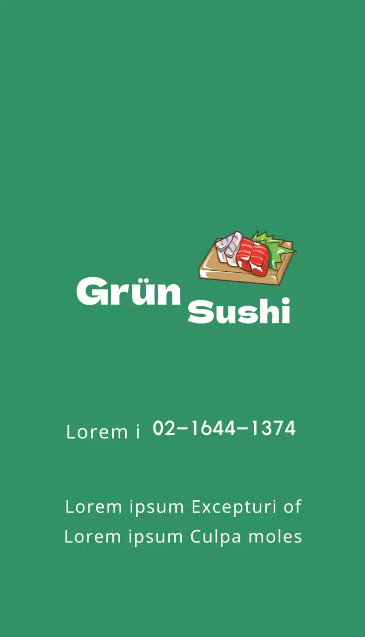 Grünes Sushi