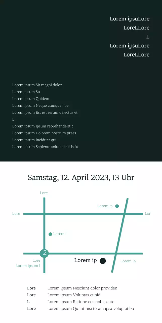 Saubere und frische Einladung zur Hochzeit im Wald