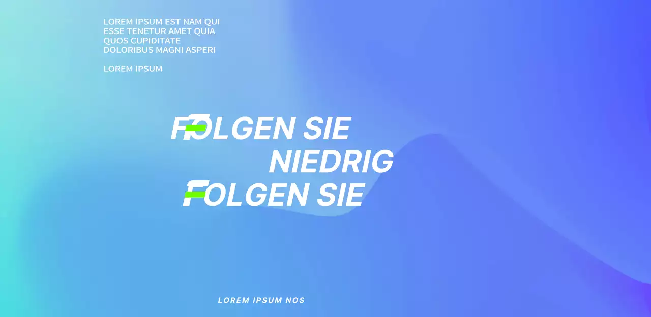 Starkes, ansprechendes Design mit hellblauen und blauen Farbverläufen