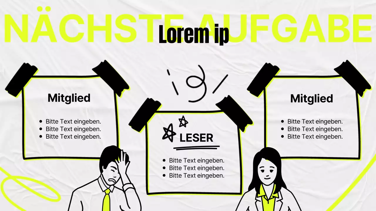 Einfaches Studienprotokoll in Gelb und Grau