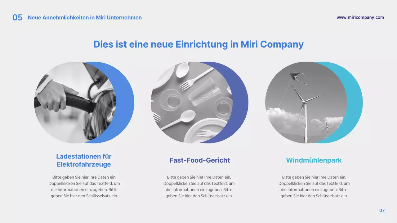 Blau & Grau Präsentationsvorlage