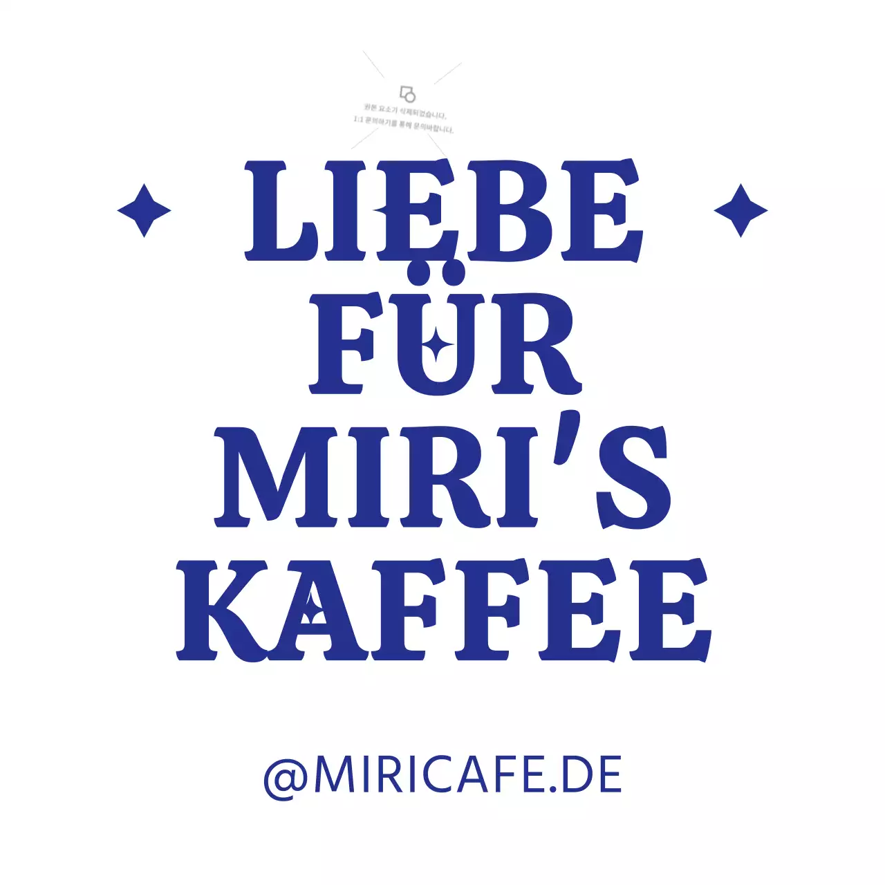 Marineblau emotionalen und einfachen Text Briefpapier Layout-Stil Cafe