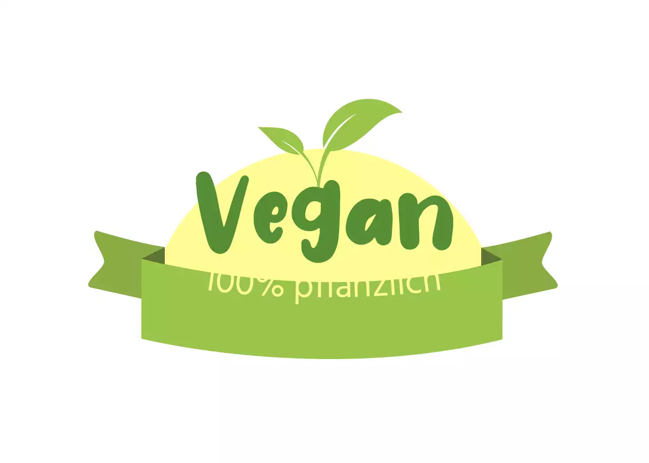 Veganer Zutatenführer mit einem niedlichen Konzept in Chartreuse und Grün