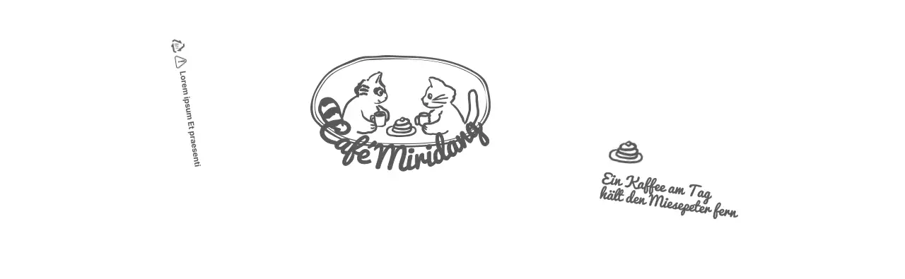 Teezeit von Waschbär und Katze auf grünem Hintergrund