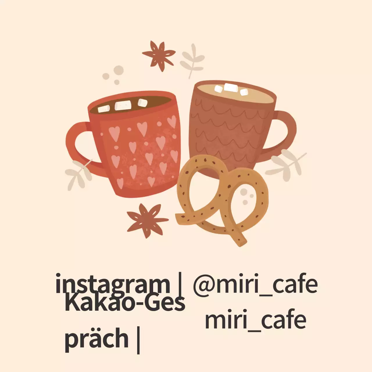 Hellrosa illustriertes Vintage-Café-Etikett