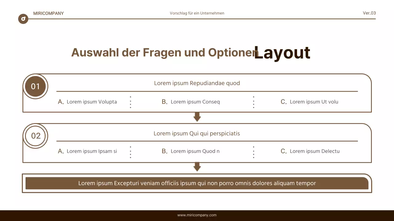 Einfacher Bericht mit brauner und weißer Textmarkierung