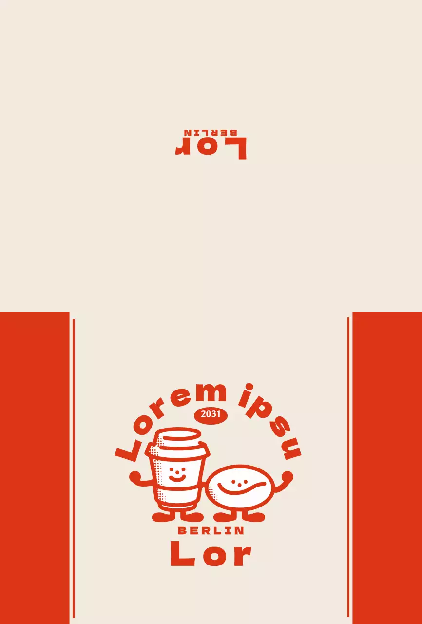 Vintage Rot niedlichen Charakter Retro Cafe Postkarte für Briefmarken