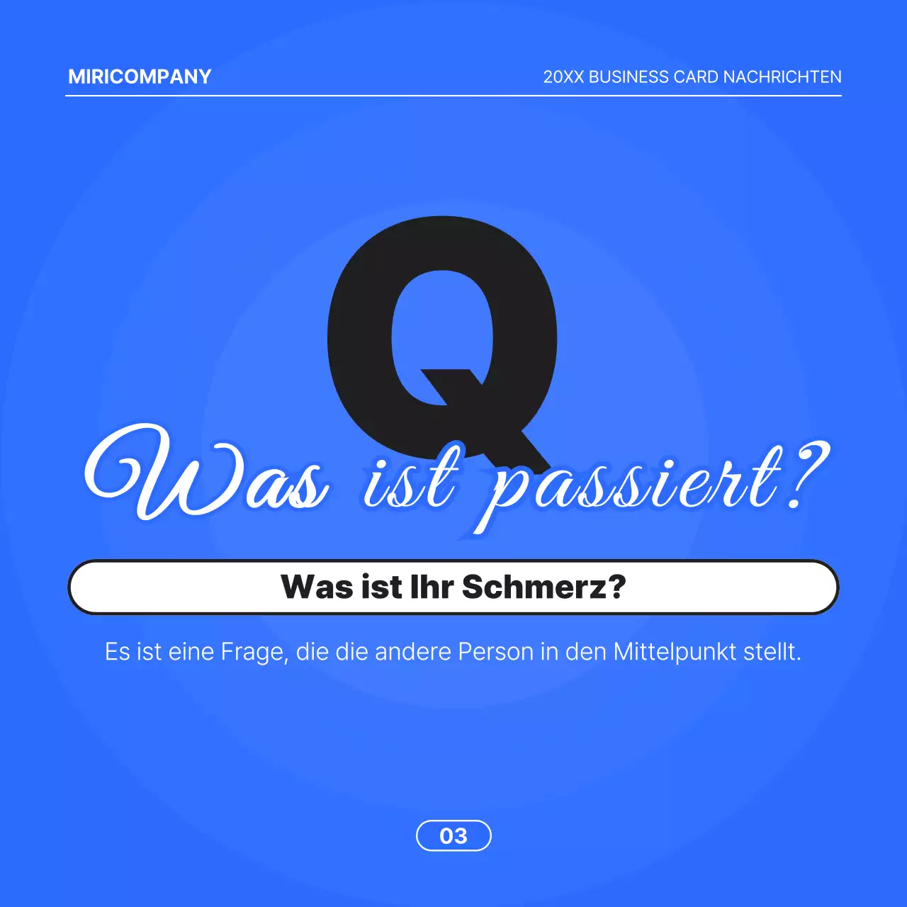 Minimalistisches Geschäftsangebot mit blauem Hintergrund